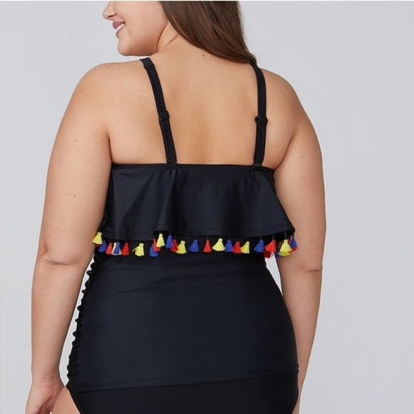 CACIQUE Swim Tankini Top Built-In No-Wire‎ Bra Size 20 - Picture 2 of 16